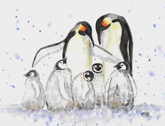 Emperor Penguin Family