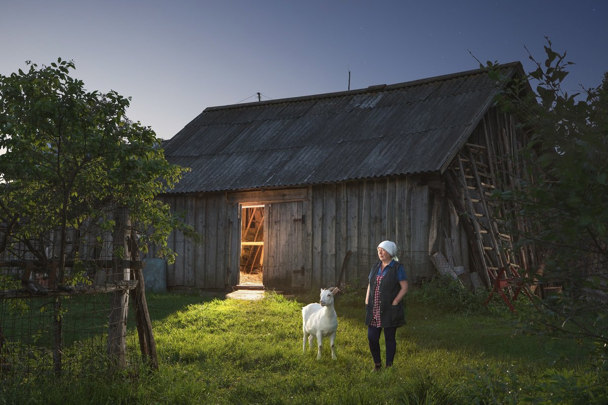 Woman with the goat. by Dmitry Ersler