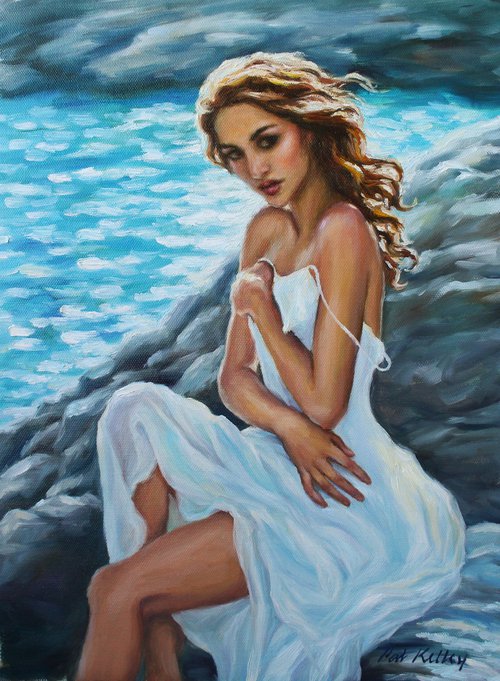Woman by the Sea by Pat Kelley