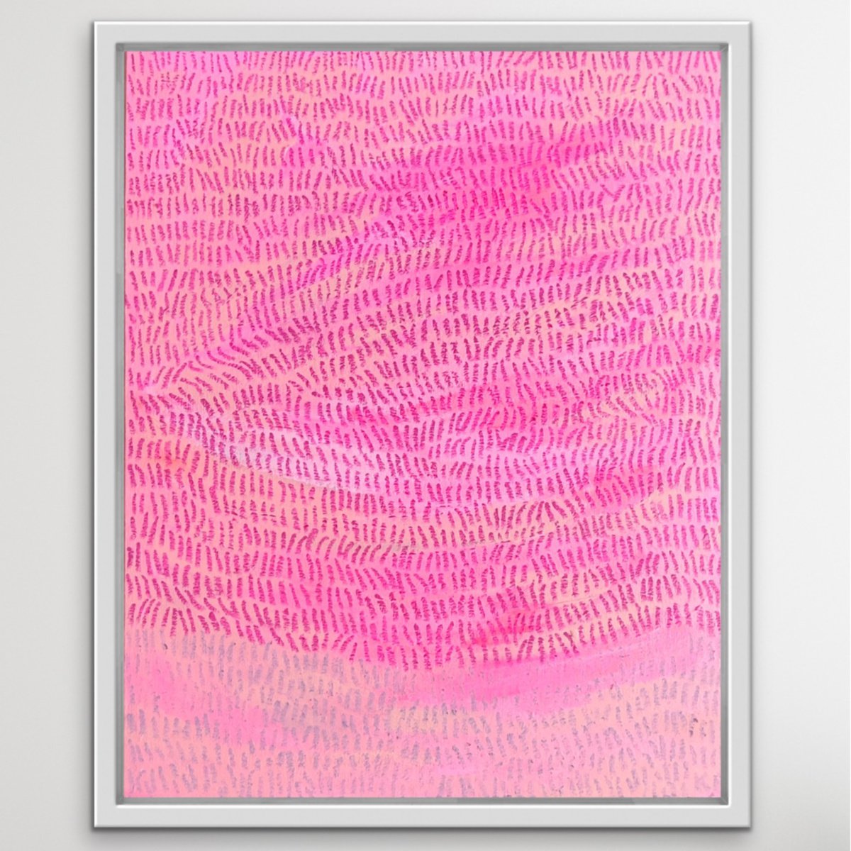 Abstract Landscape Painting By Ketki Fadnis, 16 X 20", Dreamy Pink Sky, Original Artwork