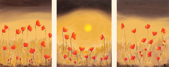 Chocolate Sunset Triptych