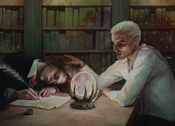 In the library