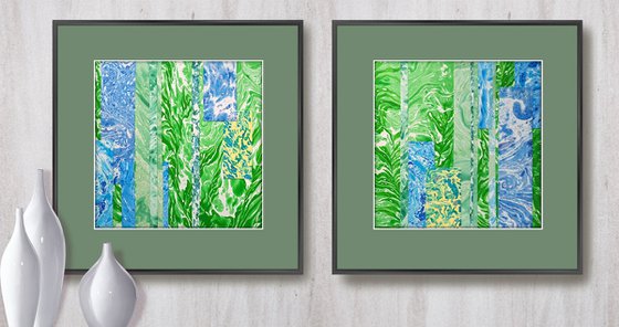 Set of 2 «Tropical Waterfall»
