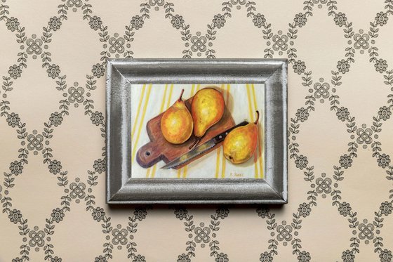 Pears on Cutting Board