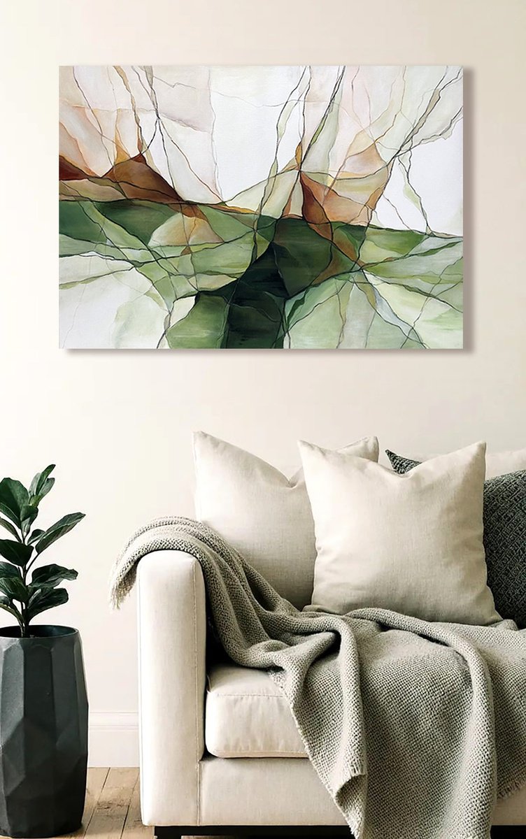  The Lines That Gave Support By Julia Shilo, 28 X 20, Artwork For Sale On Artfinder