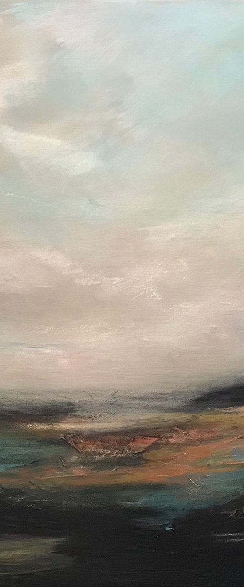 Clouds over the marshes by Amanda Lakin Art
