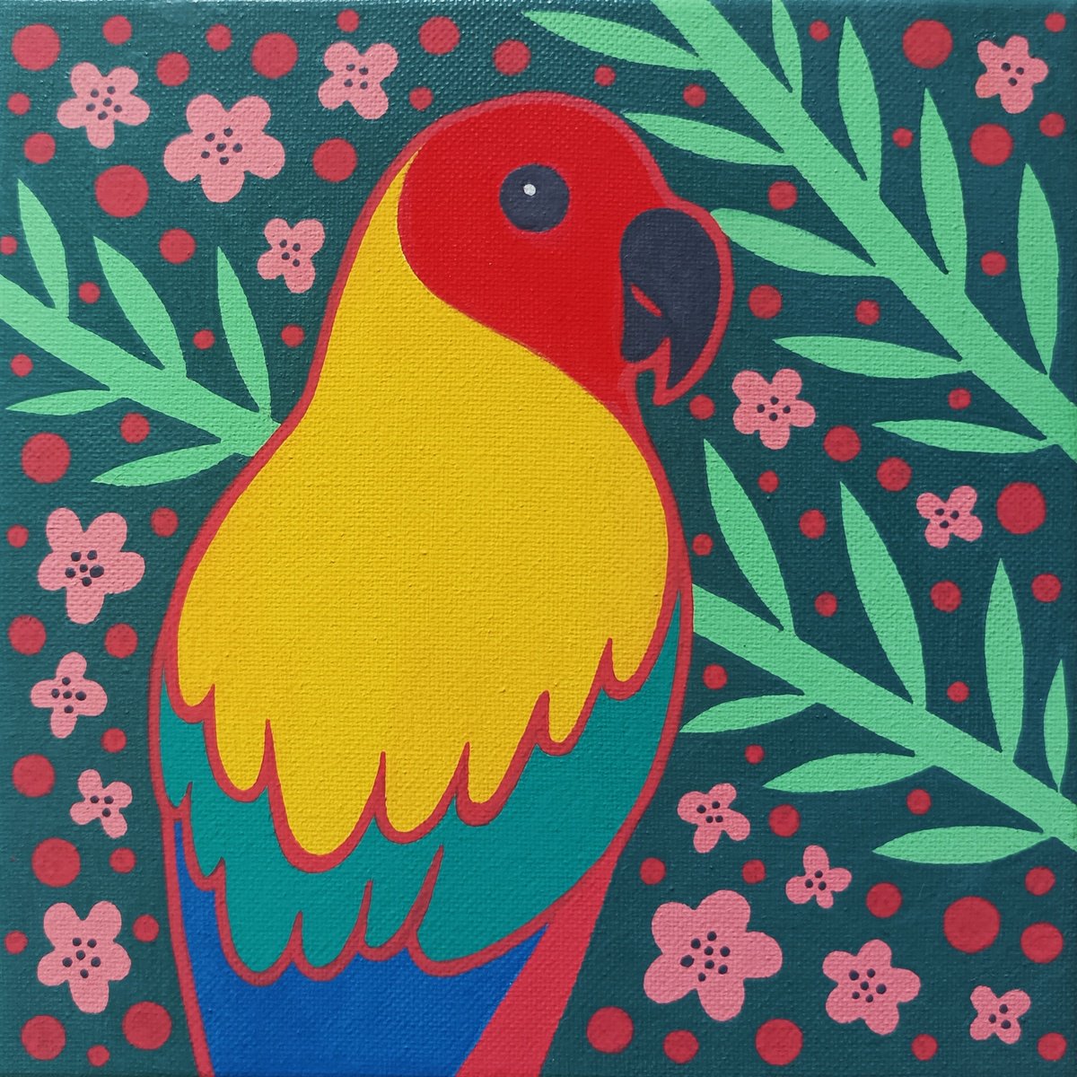 Tropical Eden n.11 - Parakeet by Veronika Demenko