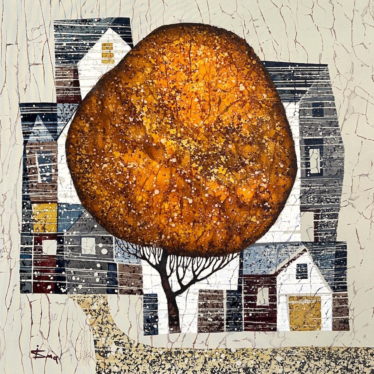The Favourite Tree By Julia Ismambetova, 15 X 15, Artwork For Sale On Artfinder