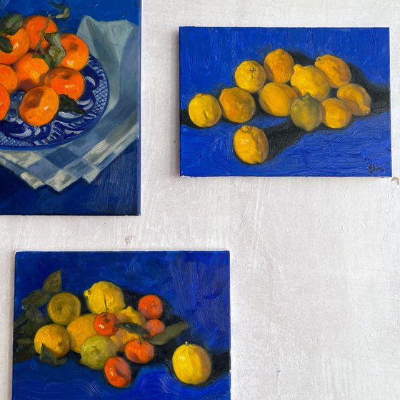 Still life with lemons and tangerines