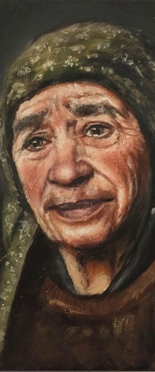 Elderly Woman Portrait by Gábor Szőke