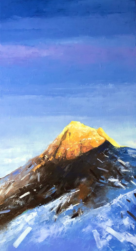 Sunset in mountains 90-50cm