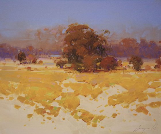 Autumn Palette Landscape  oil painting One of a kind Signed with Certificate of Authenticity