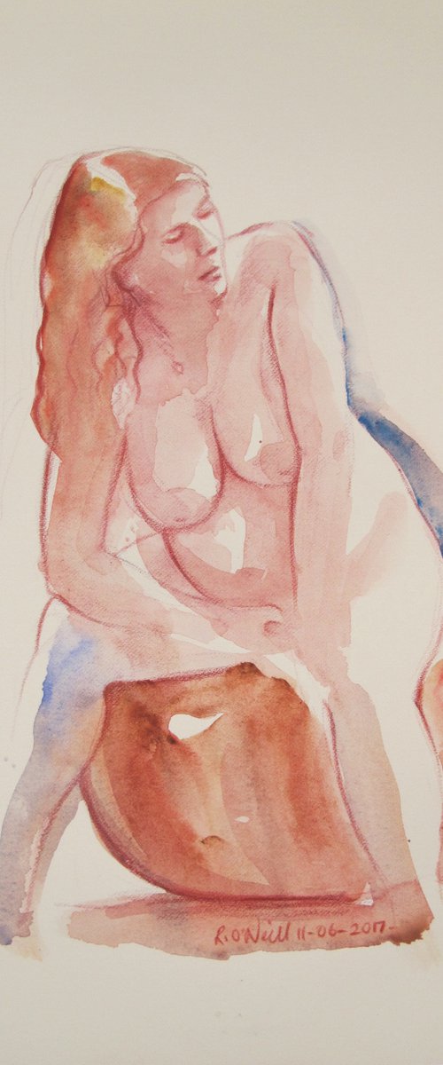 Seated female nude by Rory O’Neill