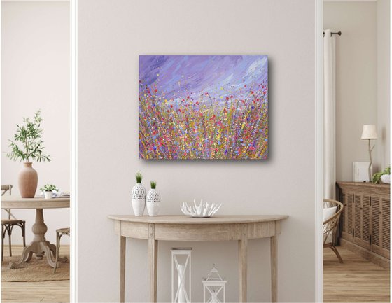 Lavender Haze Garden - Floral Painting