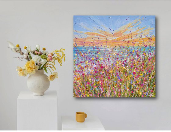 Seaside Bloom - Original Floral Painting