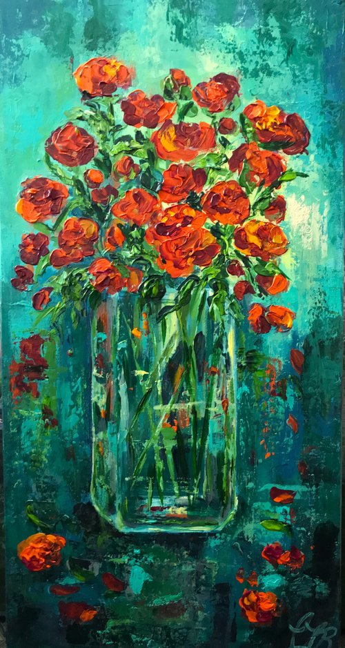 Red Flowers by Colette Baumback