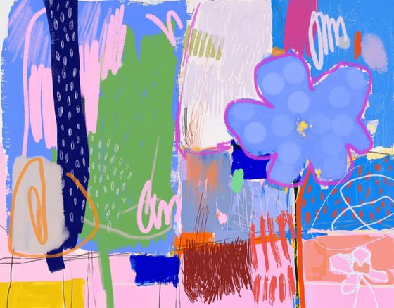 Blue Bloom Abstract