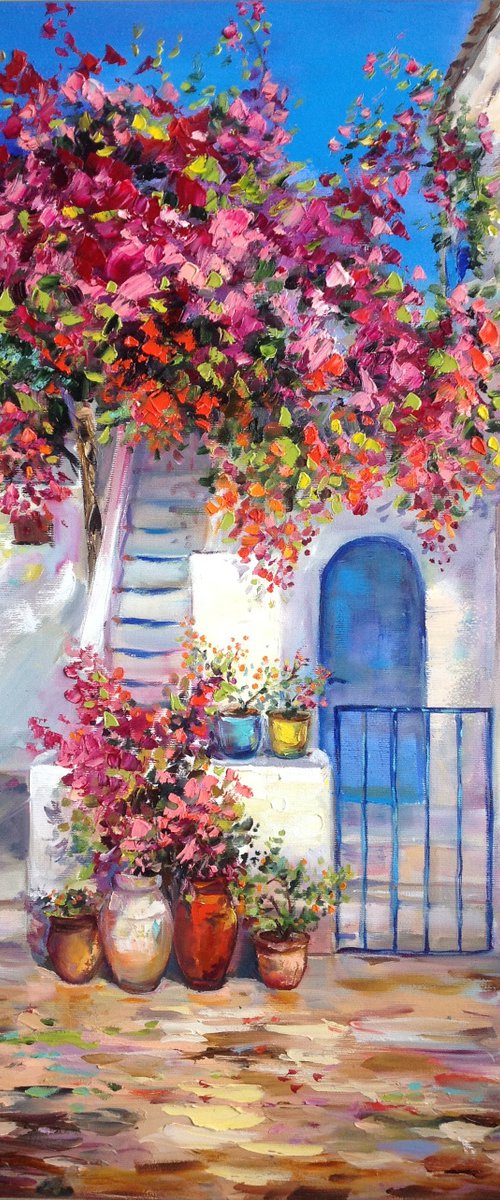 Greek courtyard by Olena Hontar