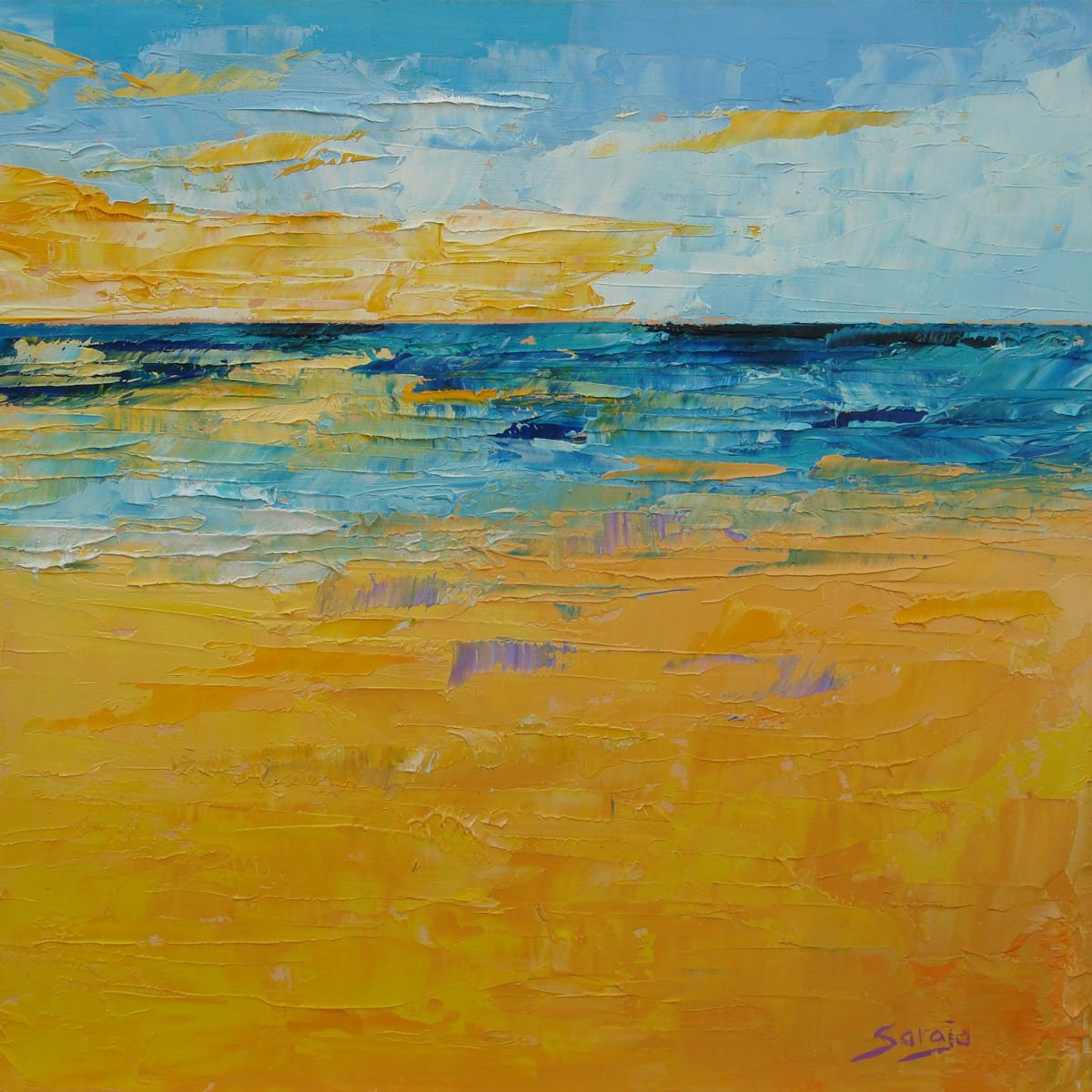 Orange (Ref#:1227-19Q) By Saroja Van Der Stegen, 9 X 9, Artwork For Sale On Artfinder