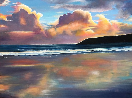 Sunset reflections (Oxwich)