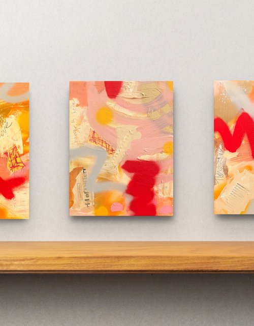 Creamcicles - Triptych Series by Amy Smith