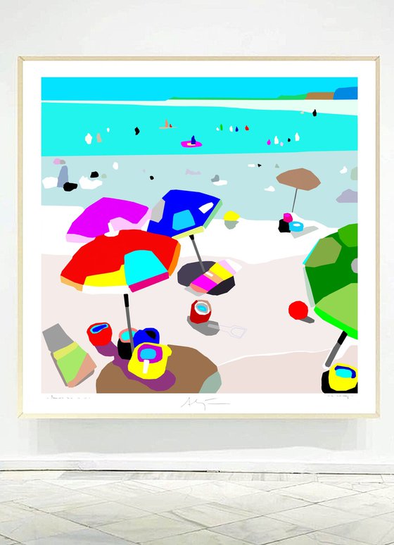 On the beach (seascape, pop)