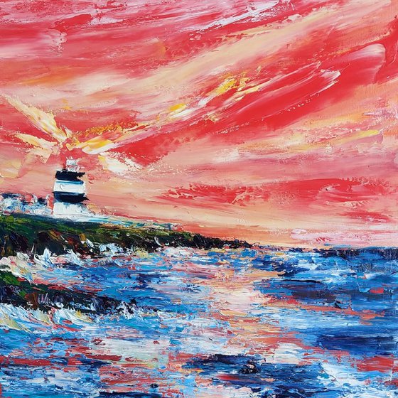 Red sky delight over Hook Head Lighthouse, Wexford
