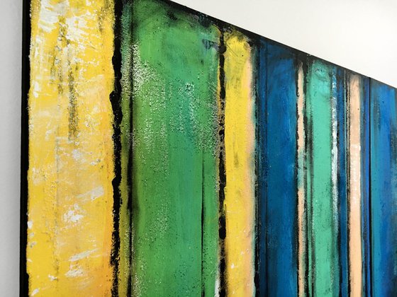 Stripe 10 60x24" XL 153x61cm Abstract Modern Bo Kravchenko