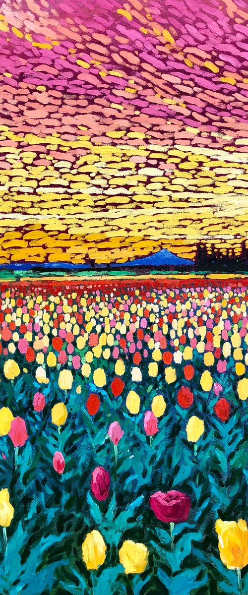 Spring tulips 70-70cm by Volodymyr Smoliak