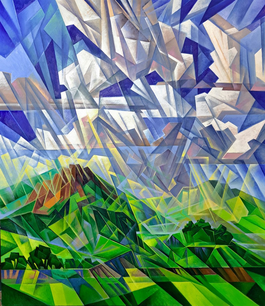 Fractured Skies By Artrun Asatrian, 31 X 35, Artwork For Sale On Artfinder
