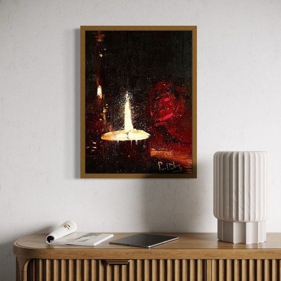Candlelight and Rose
