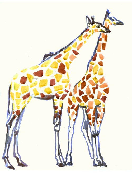 Giraffes by Kateryna Bortsova