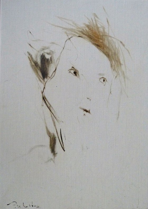 Greta Thunberg, oil on canvas 33x46 cm