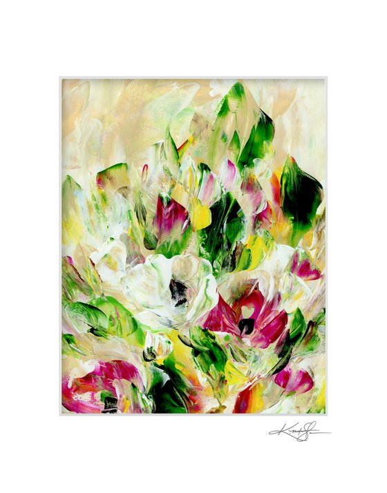 Tranquility Blooms 6 - Flower Painting by Kathy Morton Stanion