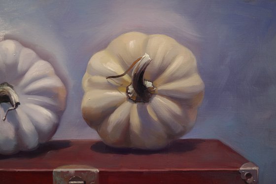"Still life with two pumpkins"