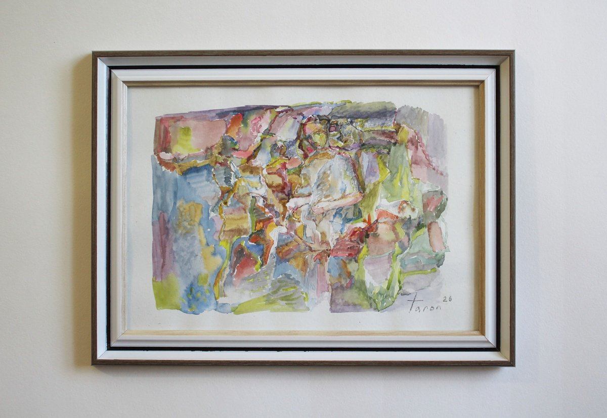 Abstract Watercolour , A Girl In A Dream By Taron Khachatryan, 13 X 9, Artwork For Sale On Artfinder