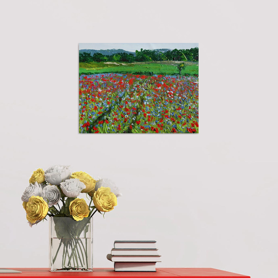 Poppies field III /  ORIGINAL PAINTING