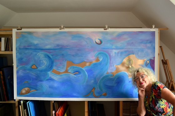 Big dancing party on the beach