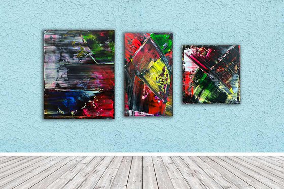 "What We Do In The Shadows" - Save As A Series - Original PMS Abstract Acrylic Painting Diptych On Canvas - 66" x 30"