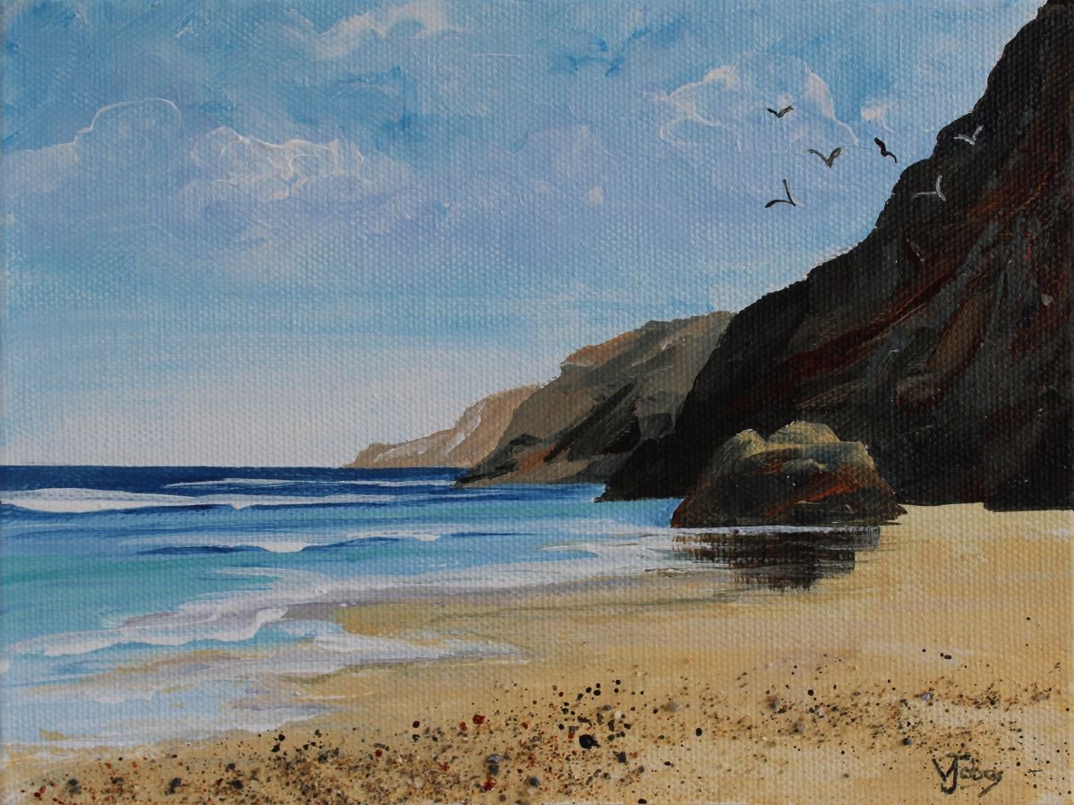 Chapel Porth Cornwall by Valerie Jobes