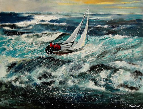 Rough at sea by Pol Henry Ledent