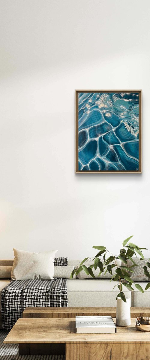 Blue ocean ripples by Aisylu Burangulova