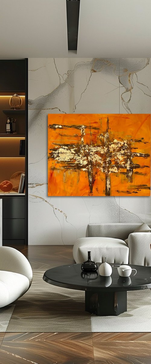Golden Streets Acryl Blattgold by Exclusive Arts