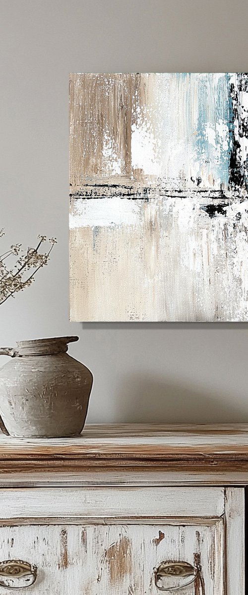Modern Abstract Neutral Wall Art Contemporary by Tatiana Malinovscaia