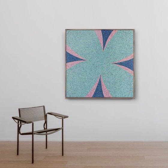 Flower with green petals