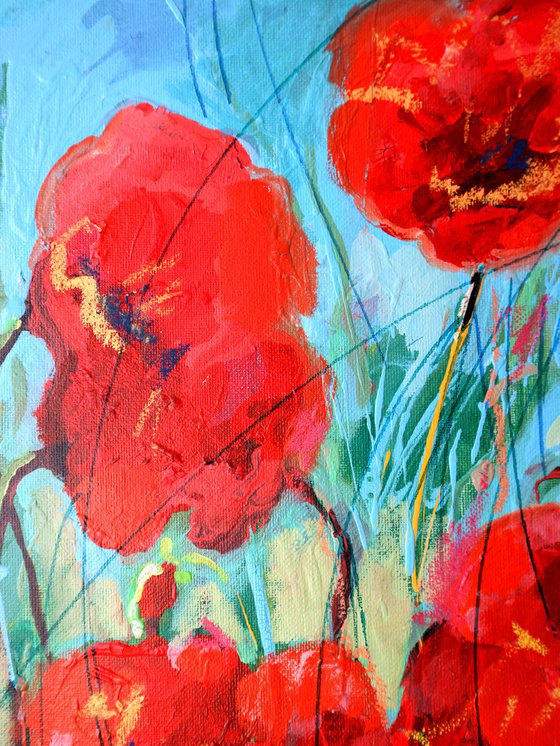 Poppies Red