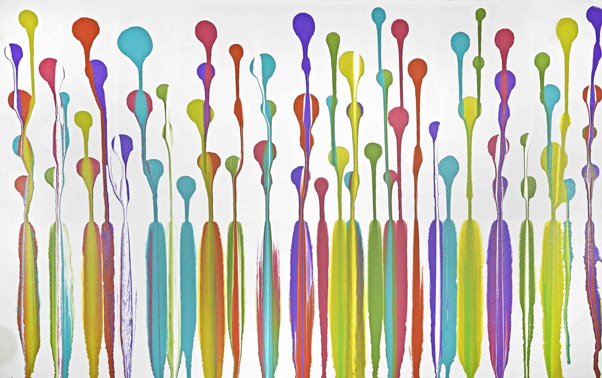 Abstract Acrylic Painting By Sumit Mehndiratta, 48 X 30", Composition No. 442, Original Artwork