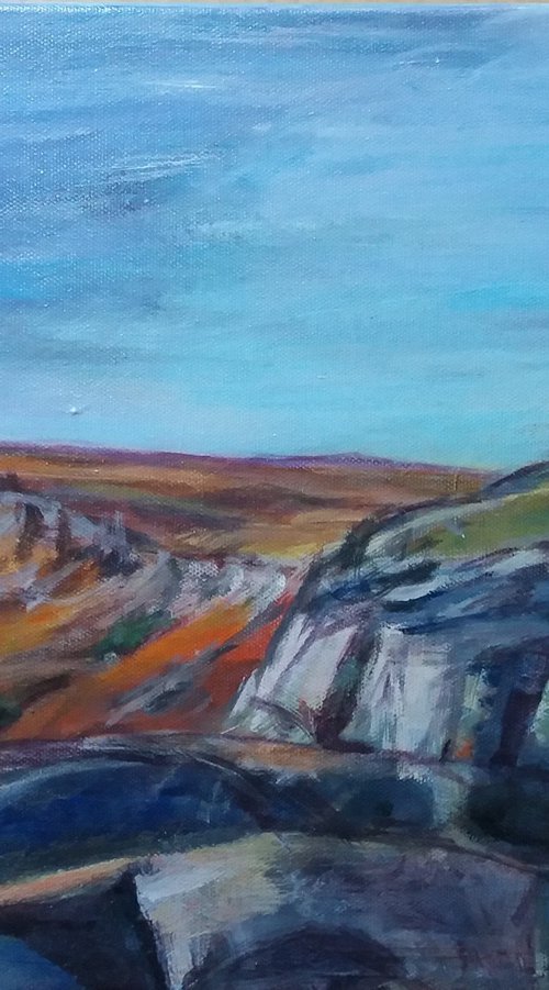 Stanage Edge view North by Jean  Luce