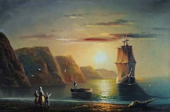 Seascape (60x40cm, oil painting)
