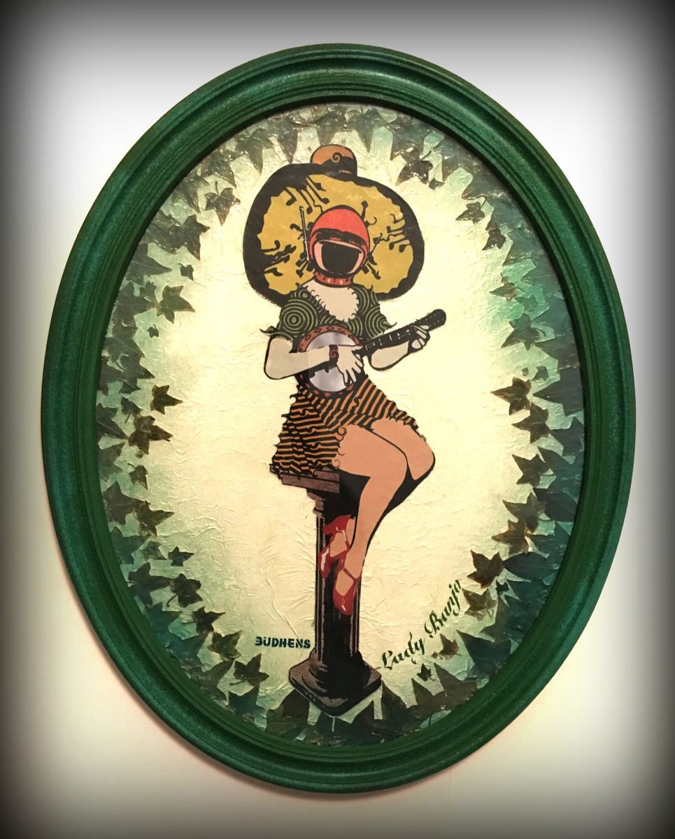 Lady Banjo by BUDHENS STENCIL ART